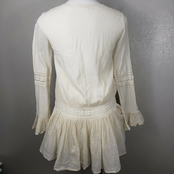 TULAROSA Cream Berkley Prairie Lace Mini Dress XS - Picture 7 of 11